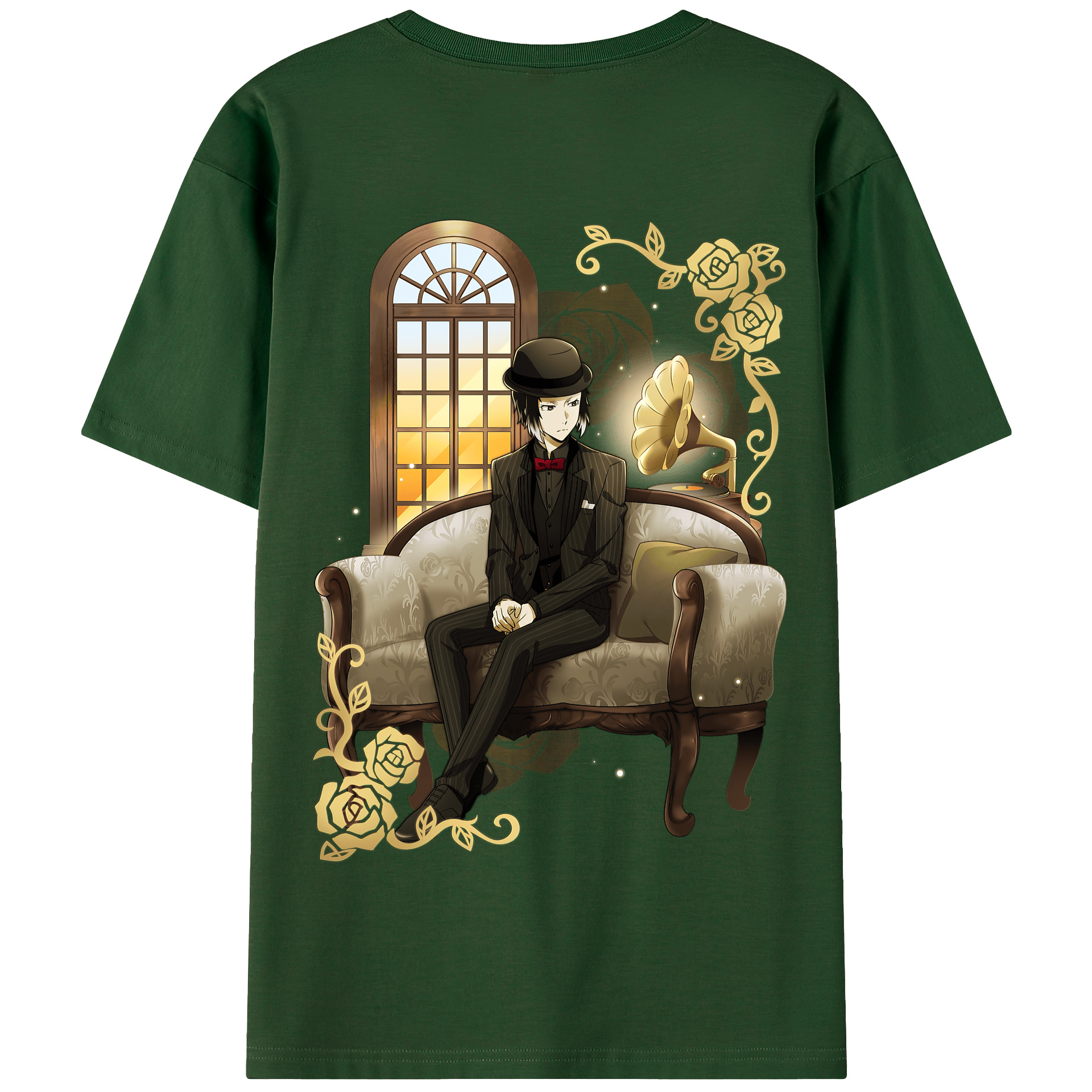 （画像用） 文豪ストレイドッグス Bungo Stray Dogs 綿100％半袖Tシャツ（背面プリント）
